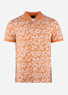 Polo Gant à motif floral  Orange/Blanc