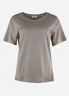 T-Shirt à col rond MOP Sable 100% Lin