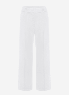 Cambio Culotte-Hose mit schräger Tasche Kalifornien Weiß  65% Leinen 34% Baumwolle 1% Elastan