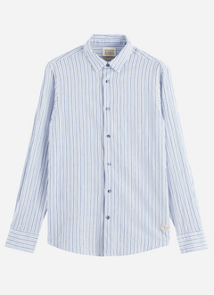 Chemise à Rayures, manches longues Scotch&Soda Bleu, Blanc  100% Coton