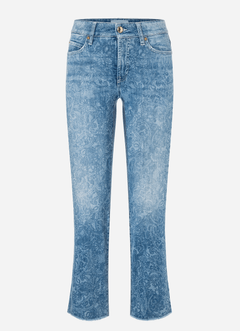 Cambio Jeans mit Muster und Details am Saum. Blau  92% Baumwolle 6% Elastomultiester 2% Elastan