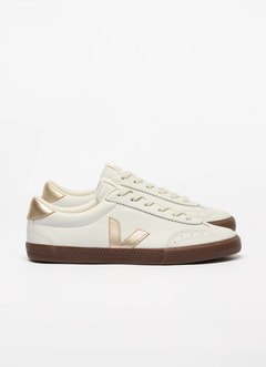 VOLLEY LEATHER WHITE PLATINE BARK