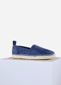 Espadrilles MOP en cuir en daim souple Bleu marine