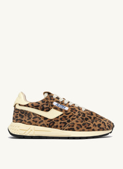BASKETS REELWIND LOW EN DAIM LEOPARD ET CUIR 