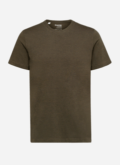 Selected T-Shirt mit Rundhalsausschnitt  Khaki