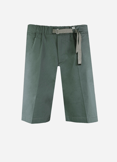 Short Myths taille élastique avec ceinture de serrage, Vert  62% Coton 35% Nylon 3% Élasthanne
