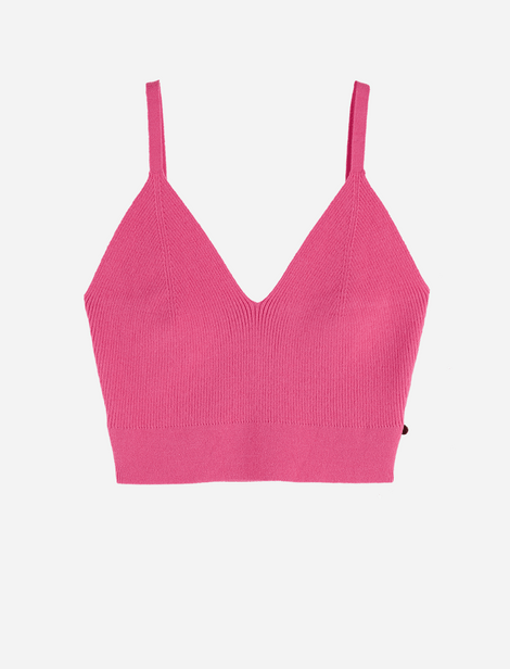 Top en maille  Fuchsia 