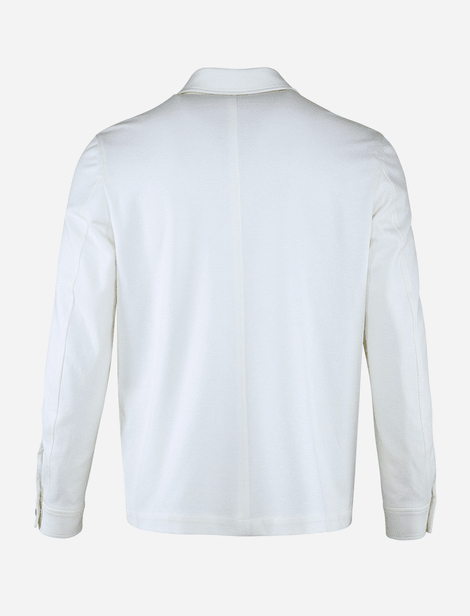 Blazer avec poches sur l'avant LBM 1911 Blanc  39% Lin 30% Coton 26% Polyamide 5% Élasthanne