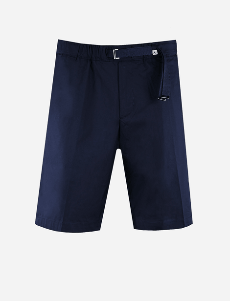 Short Myths taille élastique avec ceinture de serrage,  Bleu  62% Coton 35% Nylon 3% Élasthanne