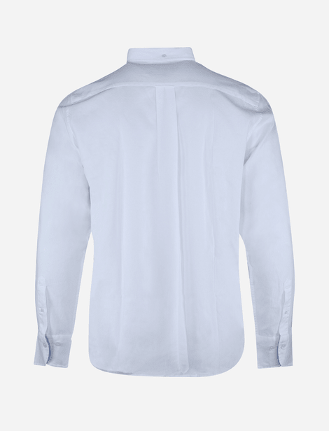 Chemise avec poche appliquée sur le devant Blanc