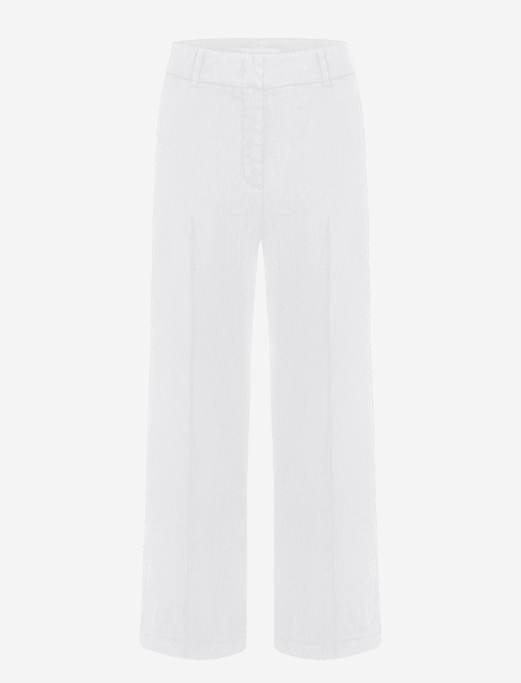 Pantalon Cambio Culotte avec poche en biais Californie Blanc  65% Lin 34% Cotton 1% Elasthanne
