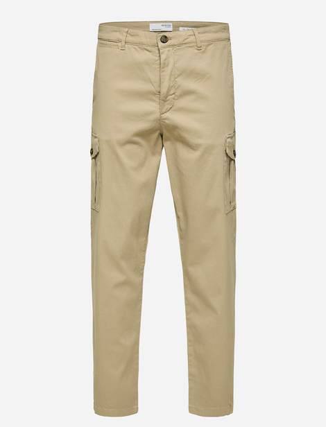 Selected Cargo-Hose Slim Tapered Beige