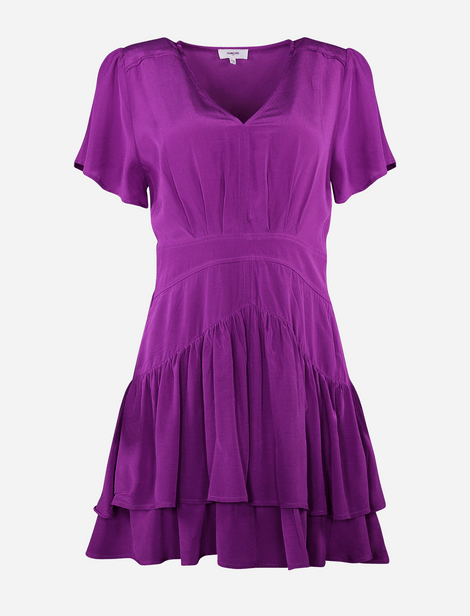 Robe Suncoo Robe avec col V à manches courtes et volants