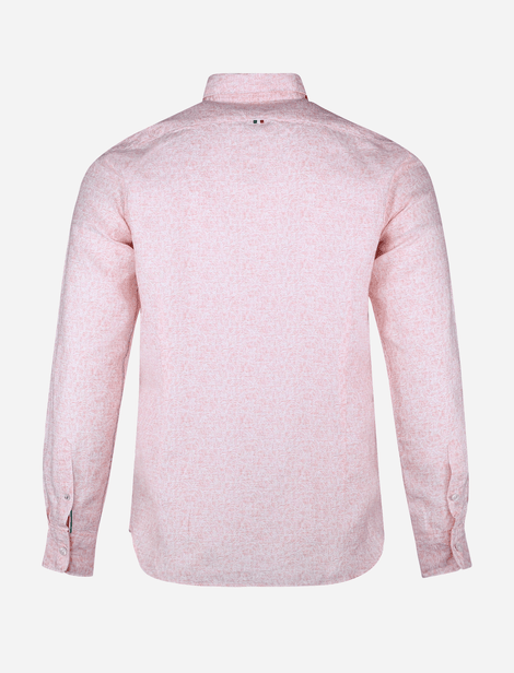 Chemise Fil Noir à motif floral Blanc/Rose