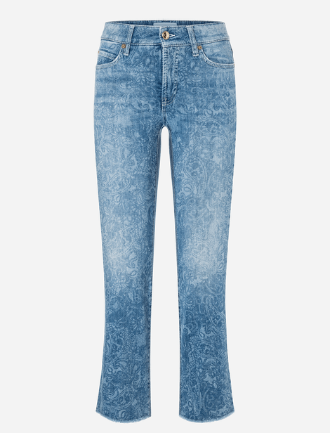 Jeans avec motifs et détails sur l'ourlet Cambio Bleu  92% Coton 6% Elastomultiester 2% Élasthanne