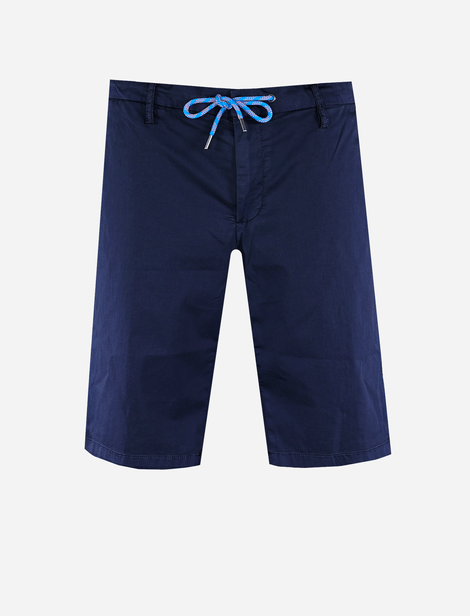 Short Alberto taille élastique avec cordon de serrage Bleu  67% Coton 30% Polyamide 3% Élasthanne