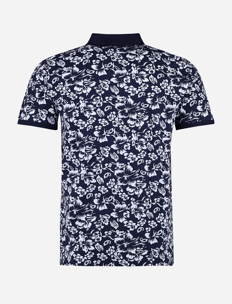Polo Gant à motif floral  Bleu/Blanc