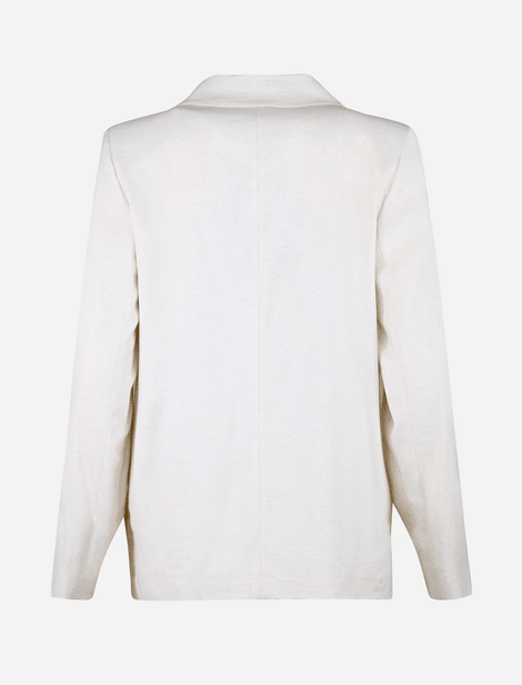 Blazer Basique Oui Écru  60% Viscose 35% Coton 4% Lin 1% Élasthanne 