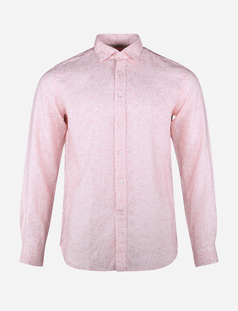 Chemise Fil Noir à motif floral Blanc/Rose