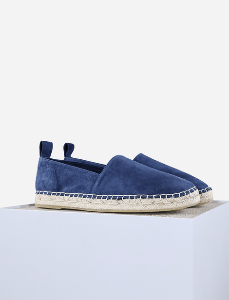 MOP Espadrilles aus weichem Wildleder. Marineblau