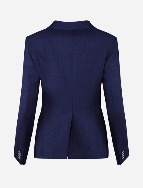 Blazer avec boutonnage doré et poches appliqués sur le devant. Bleu marine 